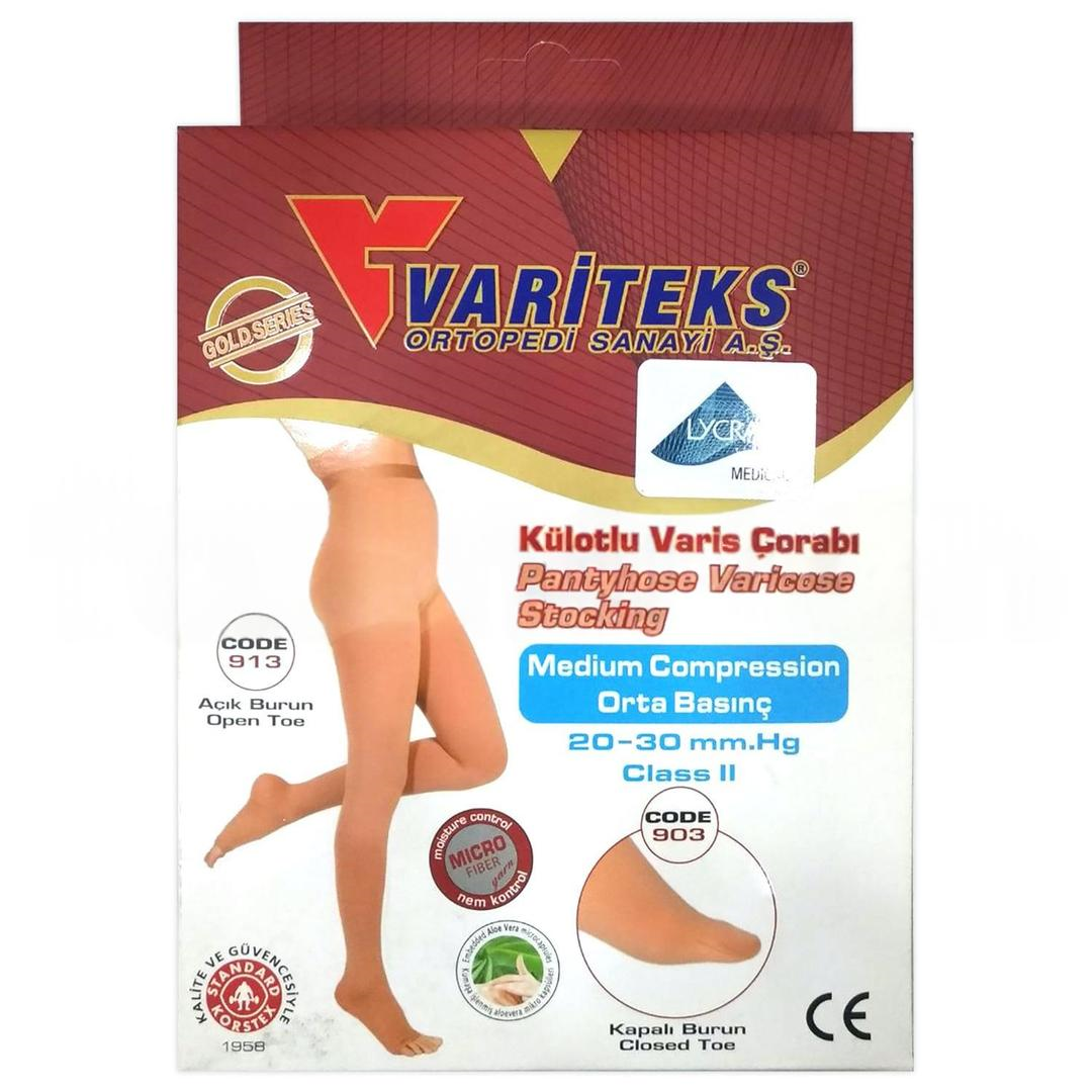 Variteks CCL2 Külotlu Burnu Açık Varis Çorabı No : 2