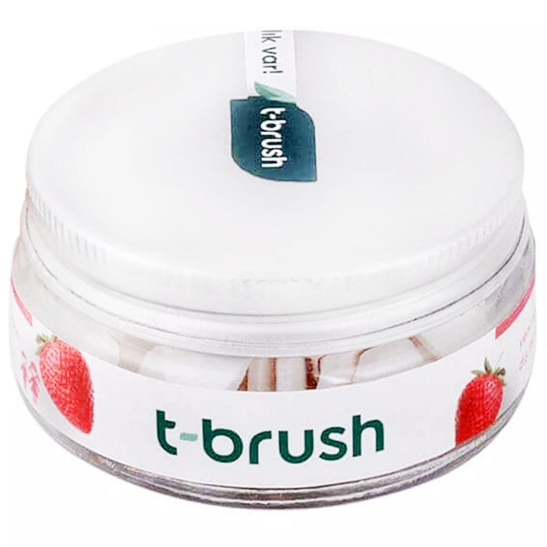 T-Brush Efervesan Diş Macunu Tableti 90 Adet Florürlü Çilek Aromalı
