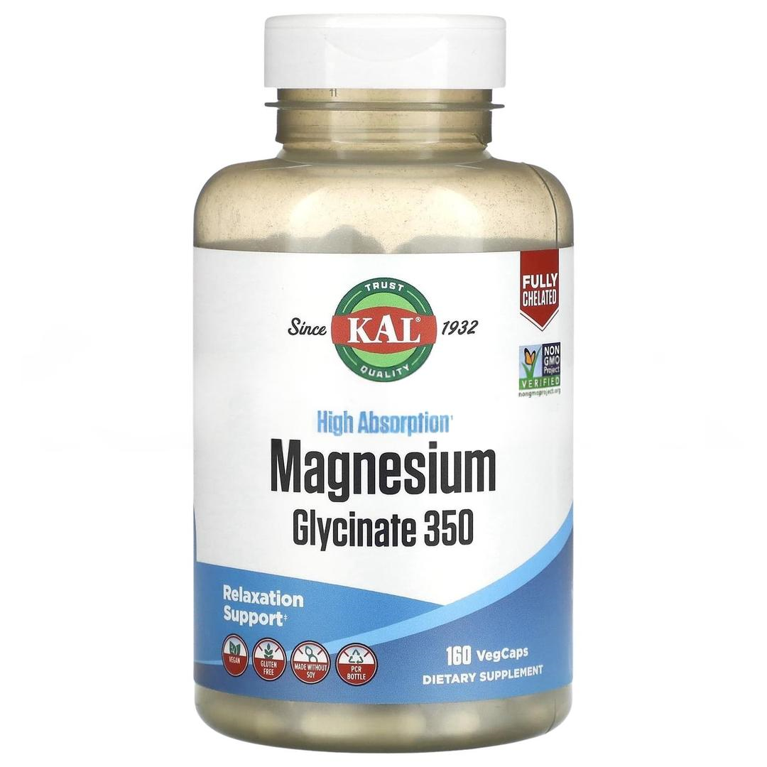 Kal High Absorption Magnesium Glycinate 350 160 Vegcaps - İthal