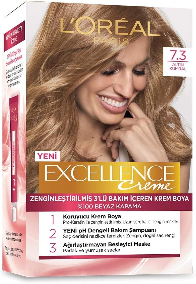 Loreal Paris Excellence Creme 7.3 Altın Kumral Saç Boyası