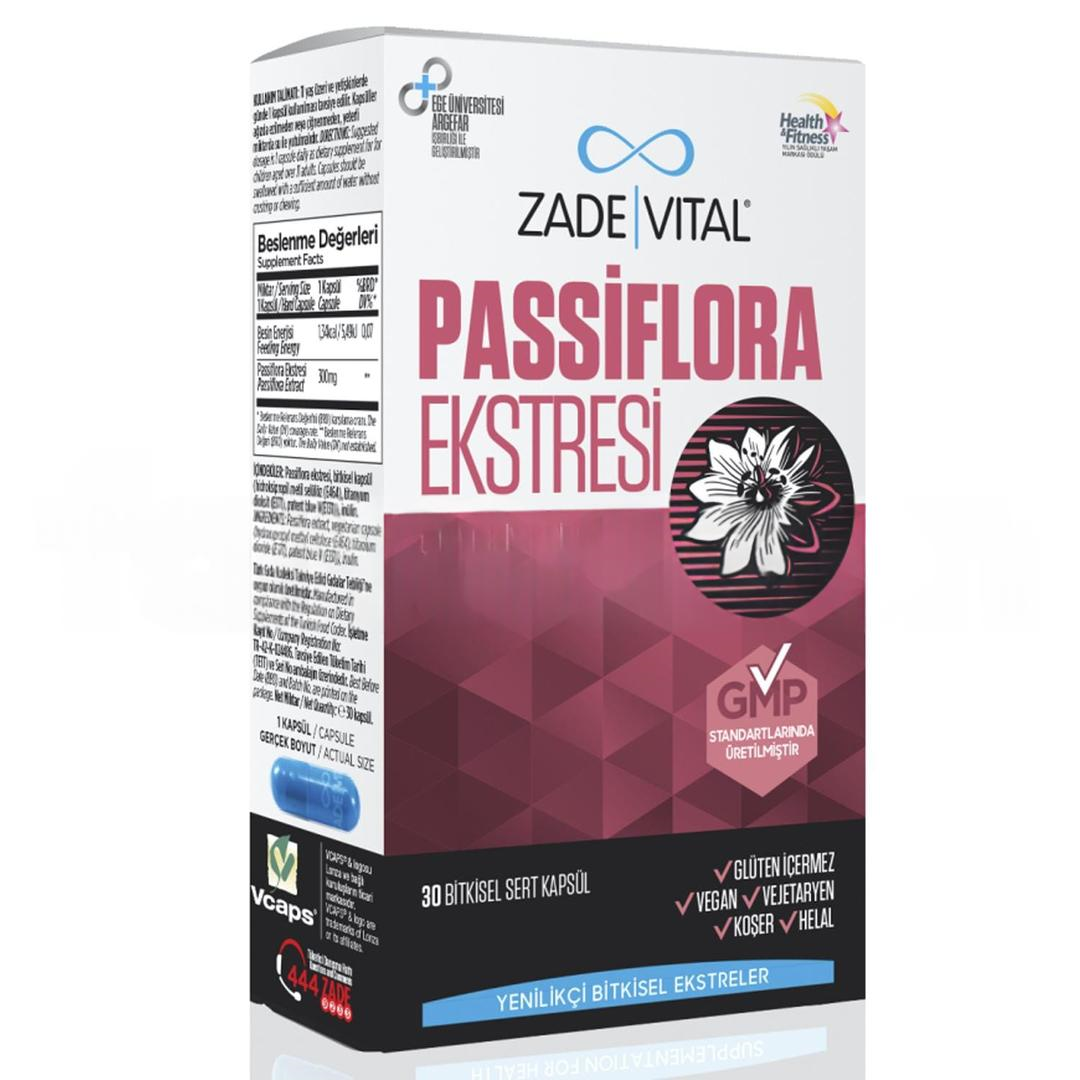Zade Vital Passiflora 30 Kapsül