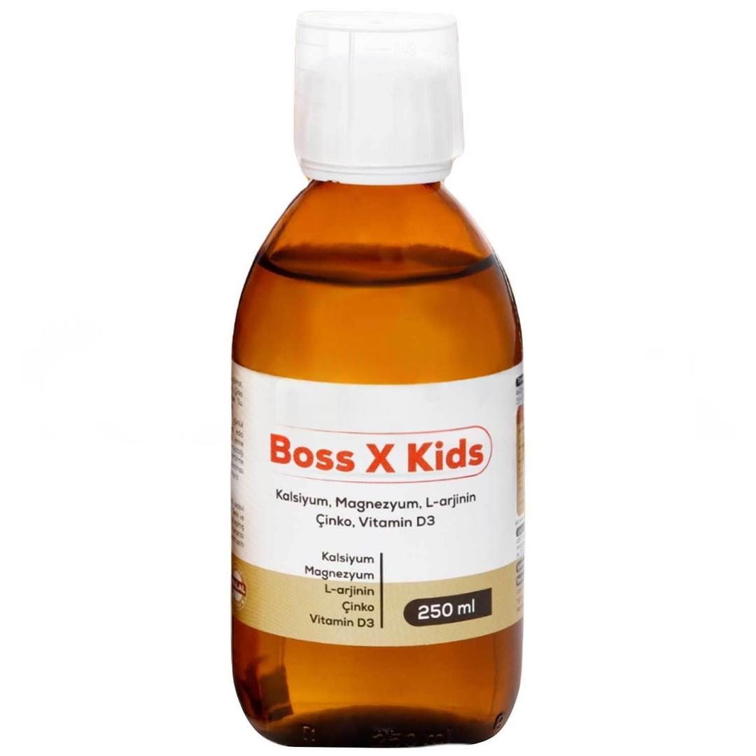 Boss Kids X Kalsiyum Magnezyum Çinko Takviye Edici Gıda 250 ml