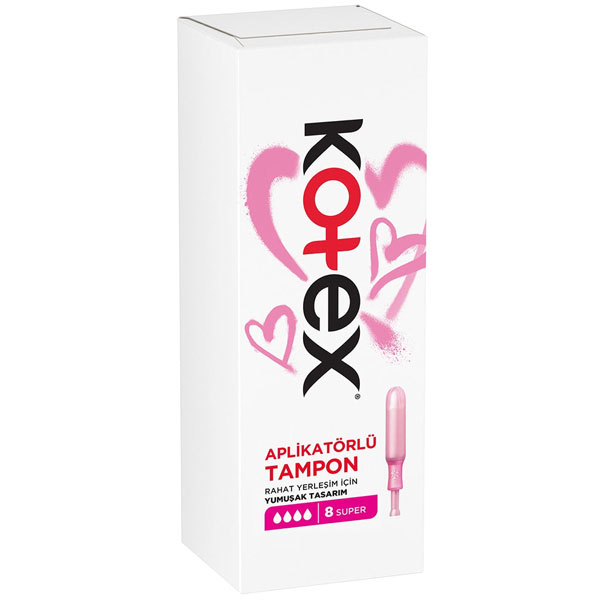 Kotex Aplikatörlü Tampon Süper 8 Adet