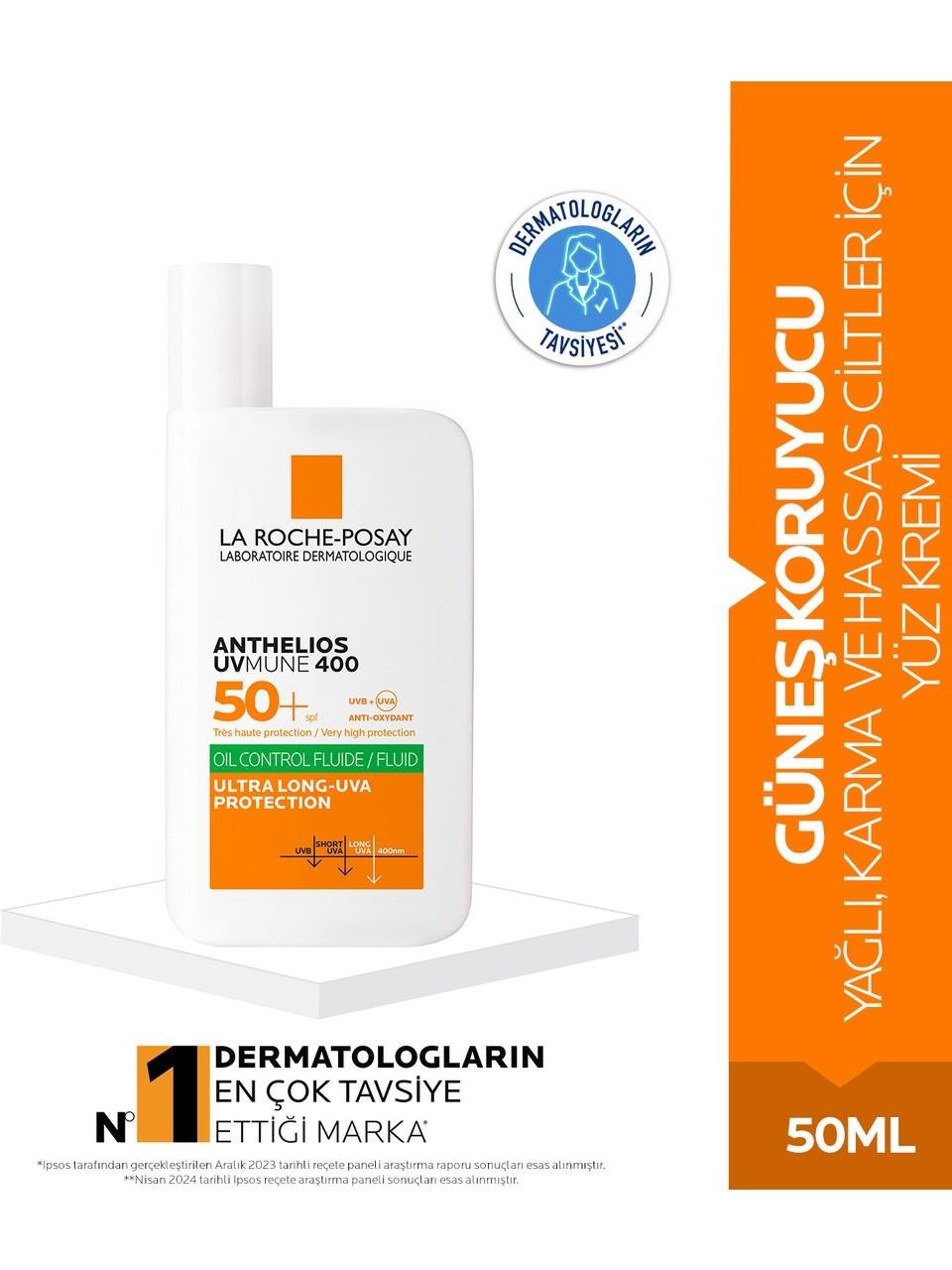 LA ROCHE POSAY ANTHELIOS OIL CONTROL FLUID AKIŞKAN YÜZ GÜNEŞ KREMİ 50ML