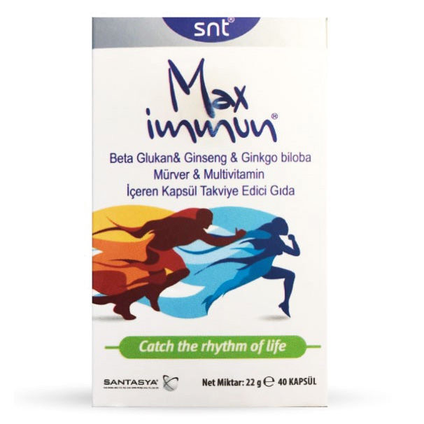 MAX IMMUN BETA GLUKAN 40 KAPSÜL GINSENG GİNKO BİLOBA MÜRVER MULTİVİTAMİN
