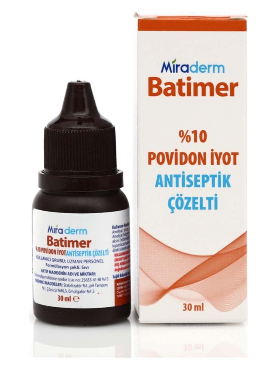 MİRADERM BATIMER %10 POVİDON İYOT 30ML ANTİSEPTİK ÇÖZELTİ