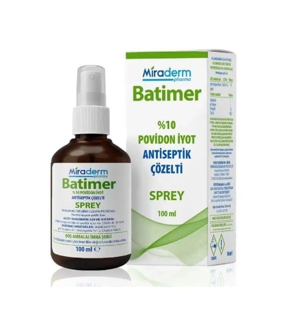 MİRADERM BATIMER %10 POVİDON İYOT 30ML ANTİSEPTİK ÇÖZELTİ SPREY