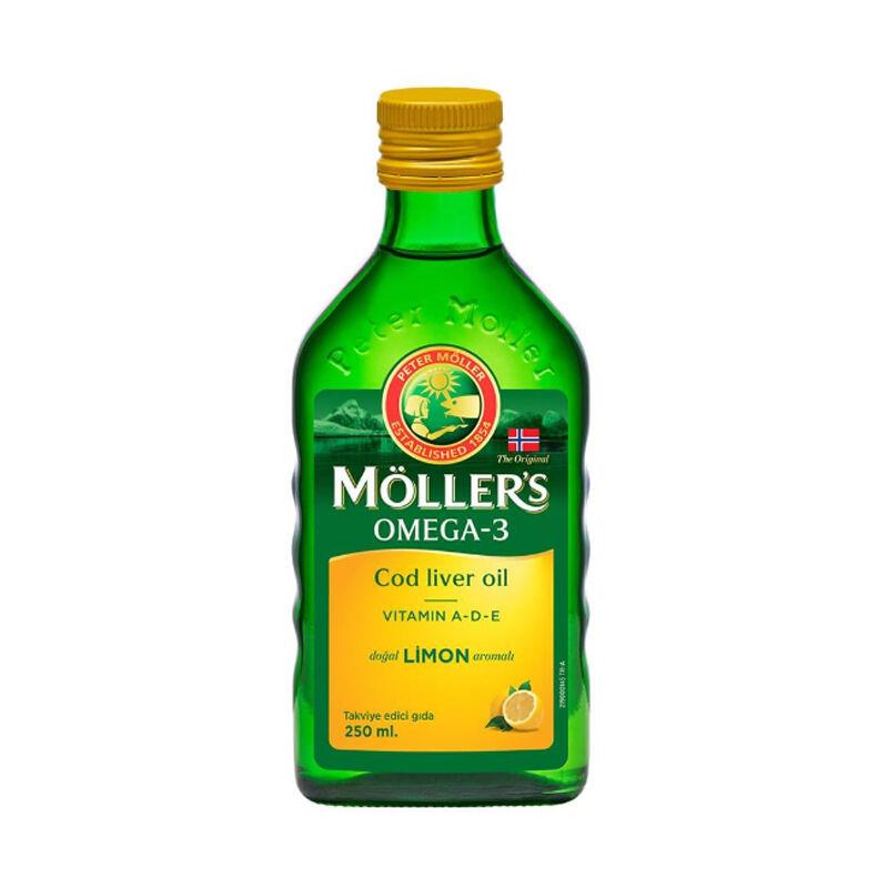 MÖLLERS 250ML LİMON AROMALI OMEGA 3 COD LIVER OIL VİTAMİN A D E