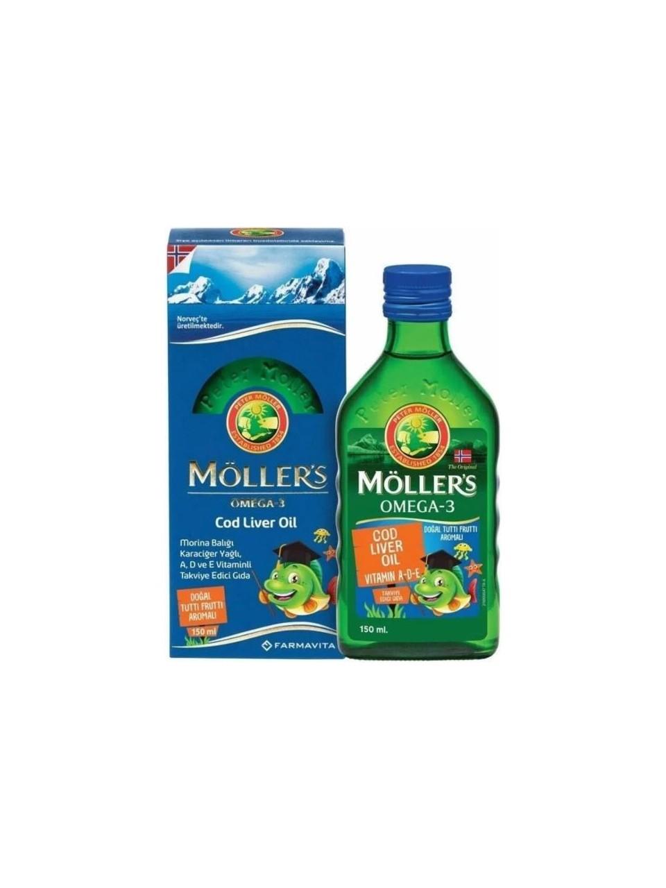 MÖLLERS OMEGA-3 BALIK YAĞI ŞURUBU TUTTİ FRUTTİ 250ML
