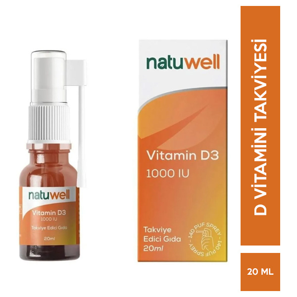 Natuwell Vitamin D3 1000IU Sprey 20 ML