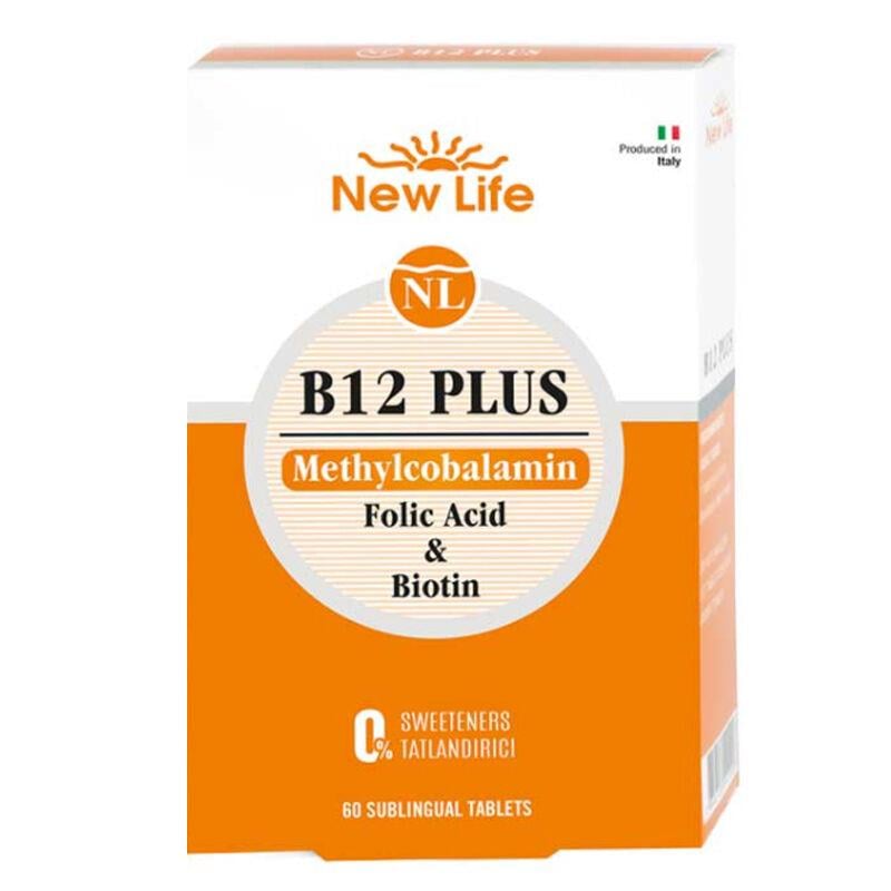 NEW LIFE B12 PLUS 60 TABLET METHYLCOBALAMİN FOLİK ASİT BİOTİN