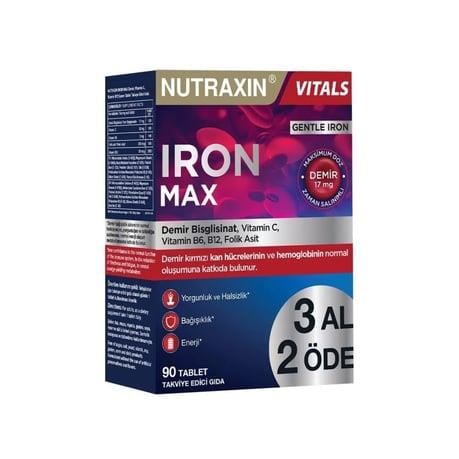 NUTRAXIN IRON MAX 17MG 90 TABLET 3 AL 2 ÖDE