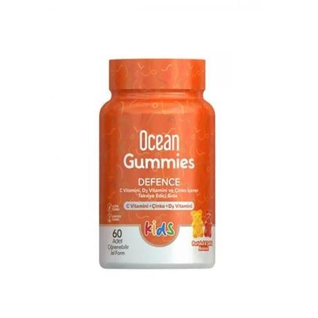 OCEAN GUMMIES DEFENCE KIDS C D3 ÇİNKO 60 ADET ÇİĞNENEBİLİR JEL FORM