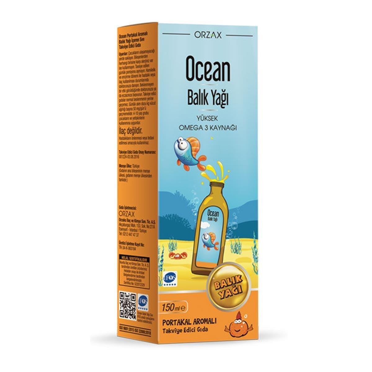 OCEAN OMEGA-3 PORTAKALLI 150ML ŞURUP