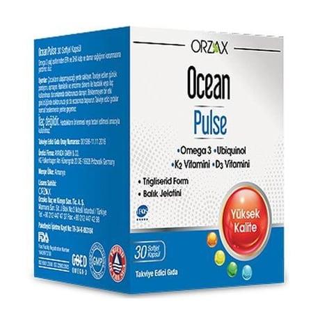 OCEAN PULSE OMEGA 3 30 KAPSÜL VİTAMİN K2 VİTAMİN D KOENZİM Q10(UBİQUİNOL)