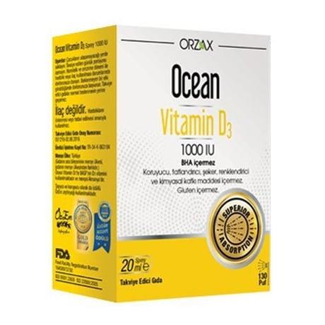 OCEAN VİTAMİN D3 1000IU SPREY 20ML