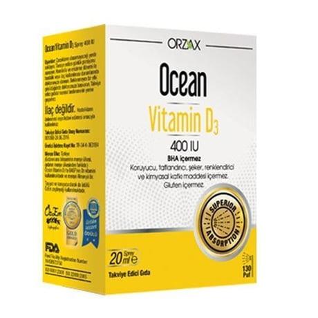 OCEAN VİTAMİN D3 400IU SPREY 20ML