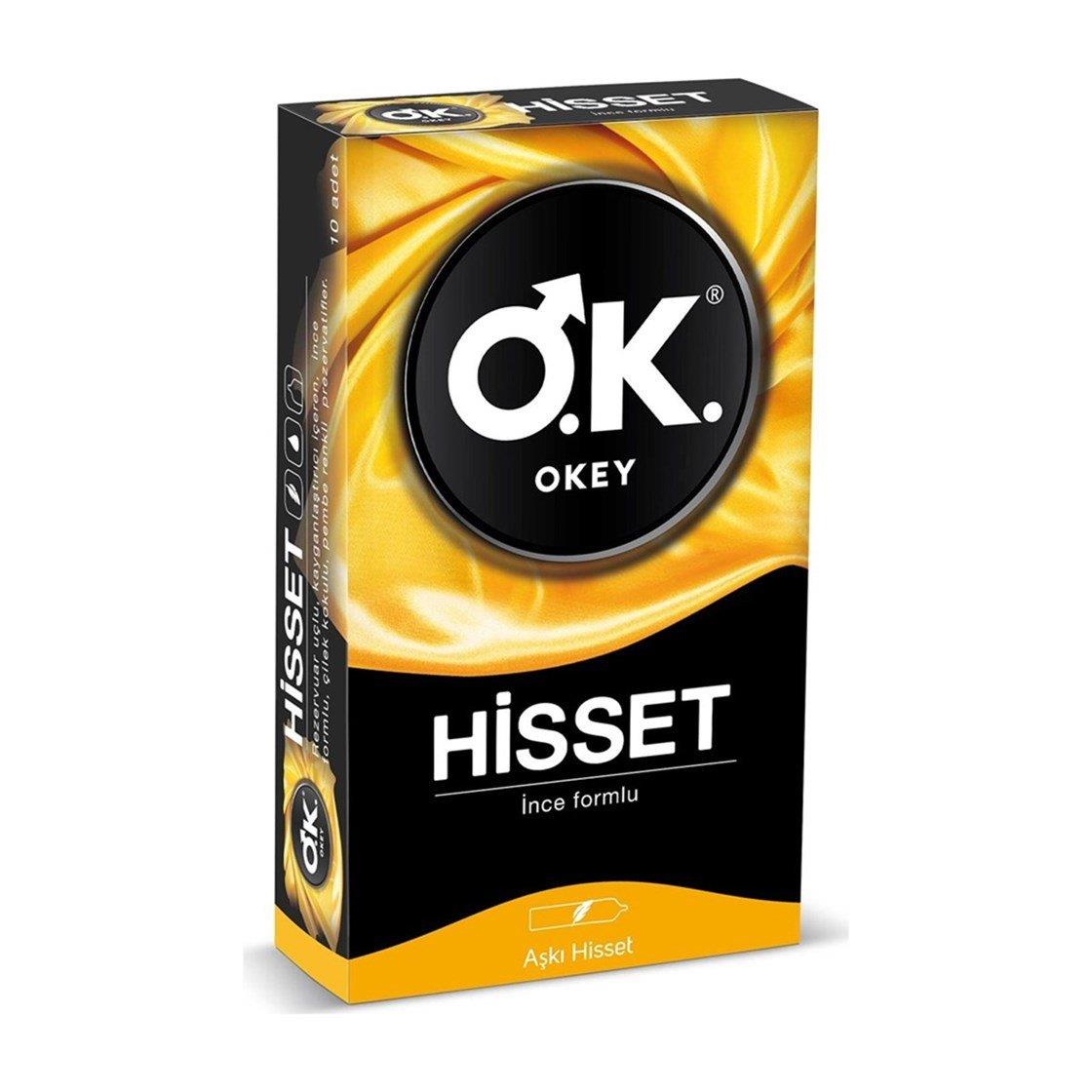 OKEY PREZERVATİF HİSSET İNCE FORMLU 10 LU