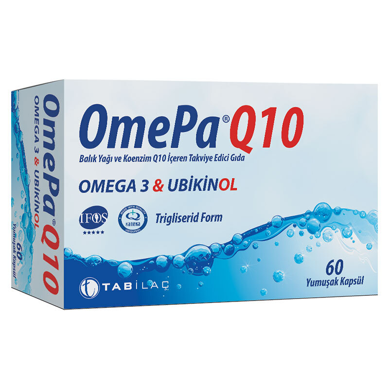 Omepa-Q10 Omega3 Ubiquinol Takviye Edici Gıda 60 Kapsül