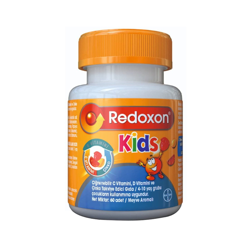 Redoxon Kids C Vitamini D Vitamini ve Çinko İçeren Çiğnenebilir Tablet 60 Adet