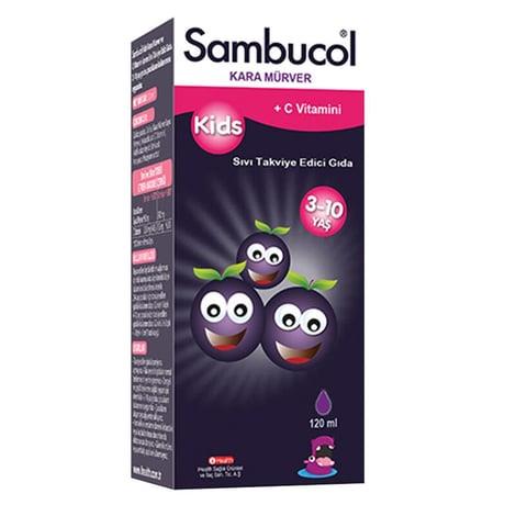 SAMBUCOL KIDS 120ML KARA MÜRVER ÖZÜTÜ C VİTAMİNİ 4-10 YAŞ