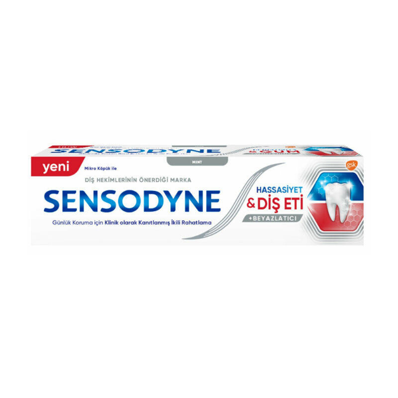 Sensodyne Beyazlatıcı Hassasiyet ve Diş Eti Macunu Beyazlatıcı 75 ml