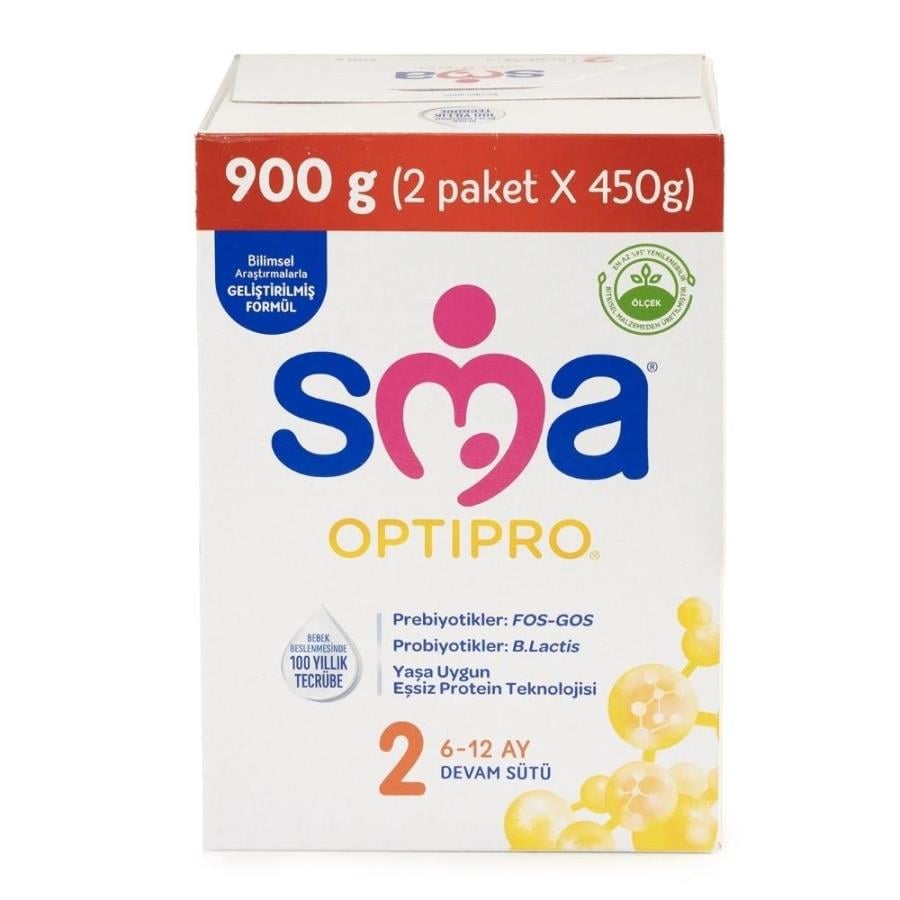 SMA OPTIPRO 2 900GR 6-12 AY DEVAM SÜTÜ FOS GOS B.LACTIS (2X450GR)