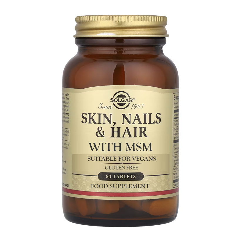 Solgar Formula Skin, Nails Hair With Msm Takviye Edici Gıda 60 Tablet
