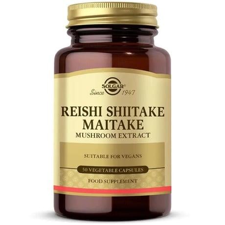 SOLGAR REISHI SHIITAKE MAITAKE MUSHROOM EXTRACT 50 KAPSÜL