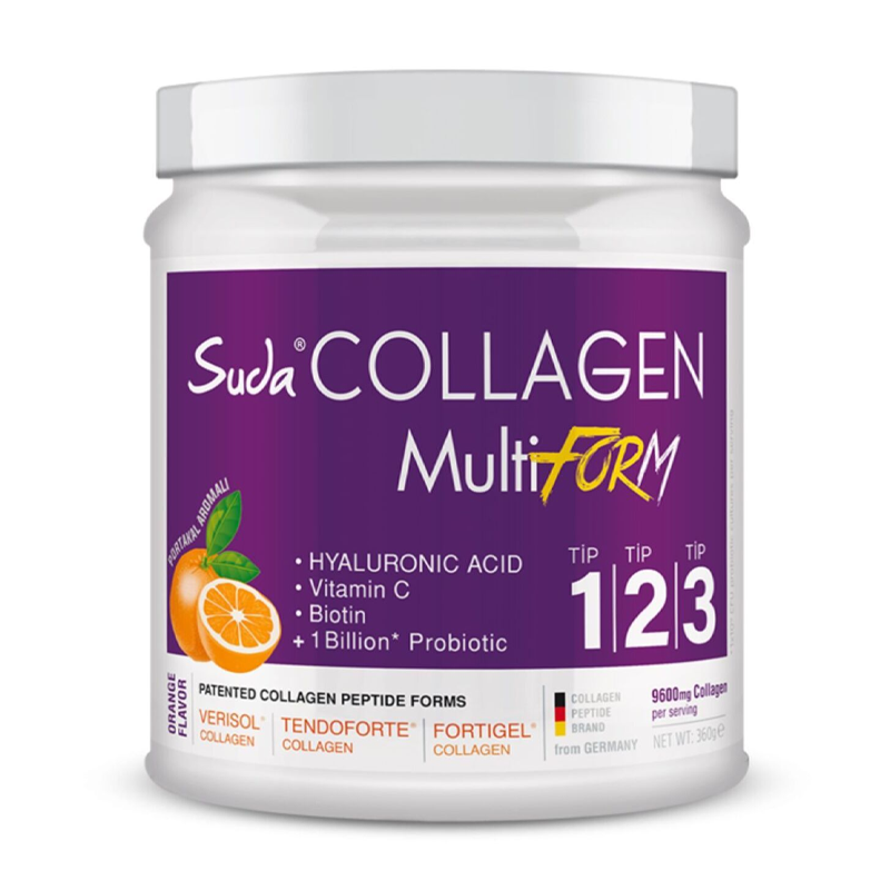 Suda Collagen MultiForm Portakal Aromalı Takviye Edici Gıda 360 gr