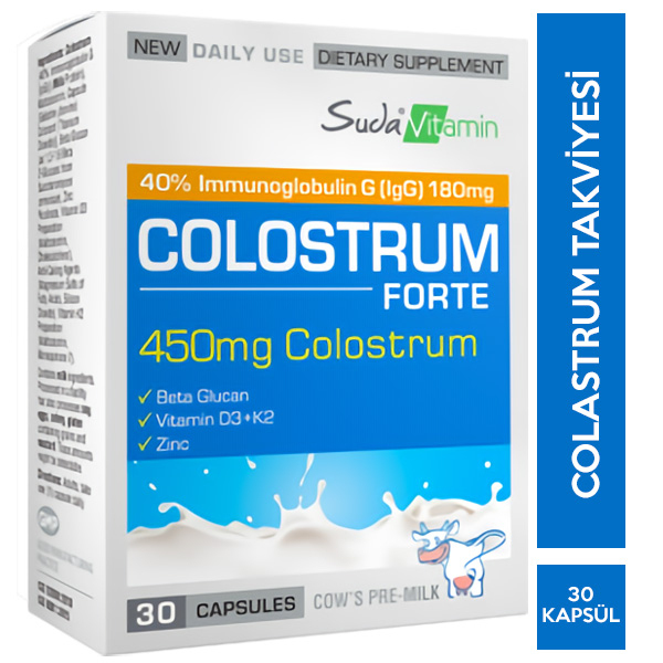 Suda Vitamin Colostrum Forte 30 Kapsül