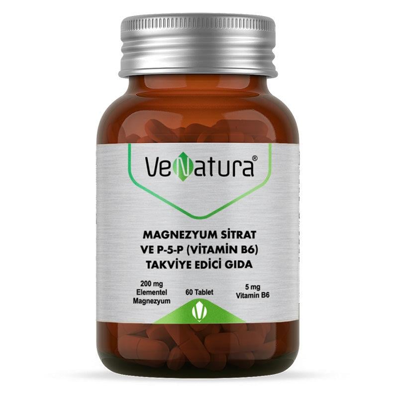 VENATURA MAGNEZYUM SİTRAT 200MG 60 TABLET P-5-P VİTAMİN B6