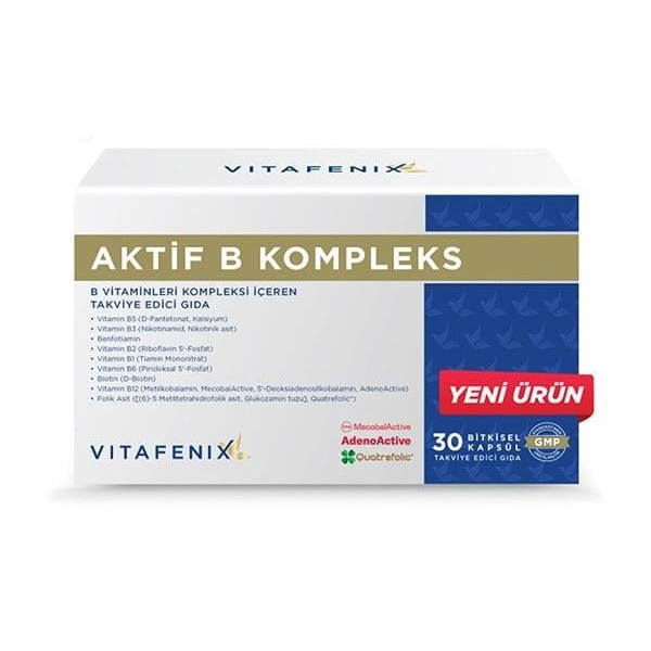 Vitafenix Aktif B Kompleks 30 Bitkisel Kapsül