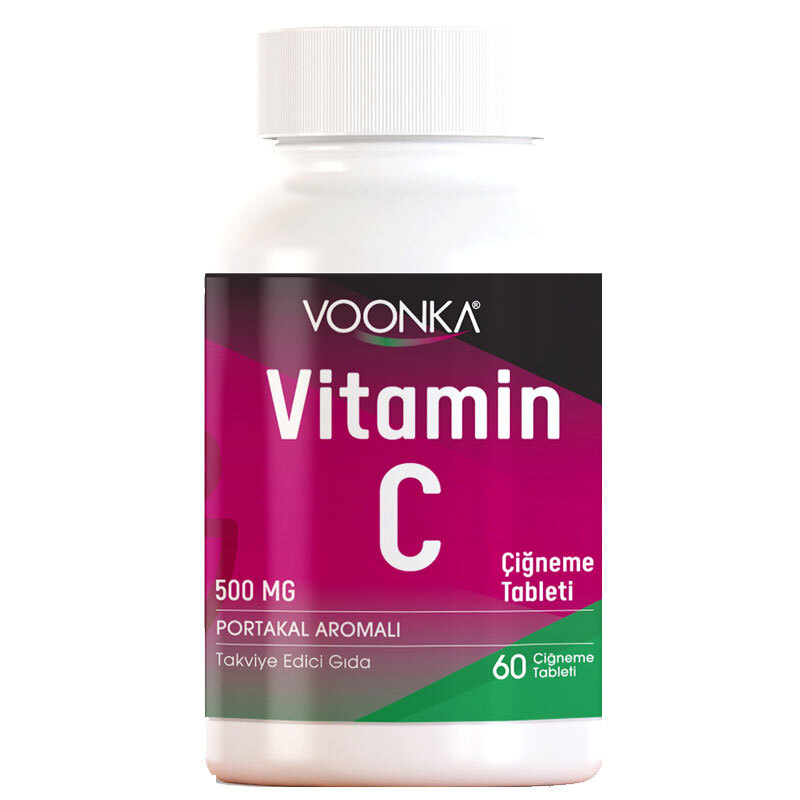 Voonka Vitamin C Portakal Aromalı 60 Çiğneme Tableti