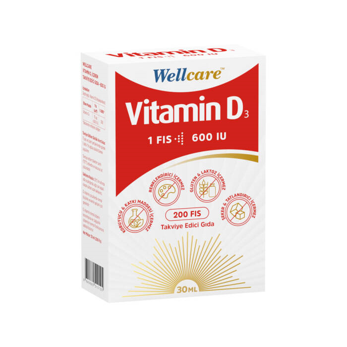 Wellcare Vitamin D3 600 IU 30 ml