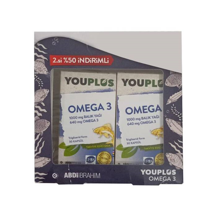 Youplus Daily 1000 mg Omega-3 30 Kapsül - 2.si %50 İndirimli
