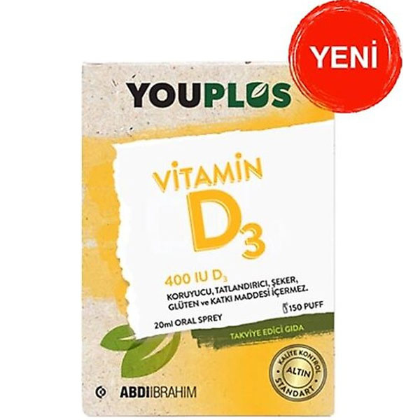 Youplus Vitamin D3 400IU Oral Sprey 20 ml