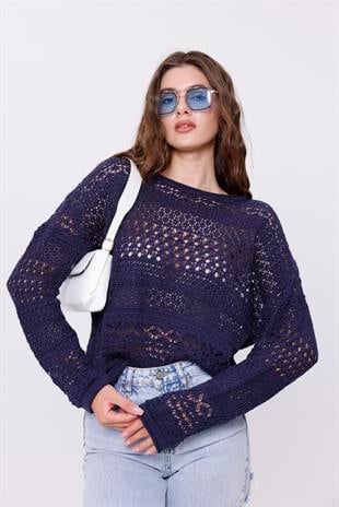 Ajurlu Triko Kadın Bluz