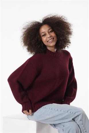 Bisiklet Yaka Kadın Kazak