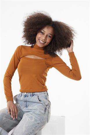 Dik Yaka Kadın Triko