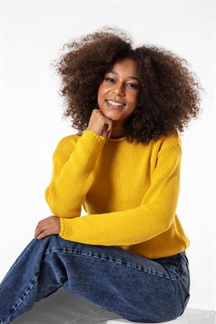 Kayık Yaka Kadın Kazak