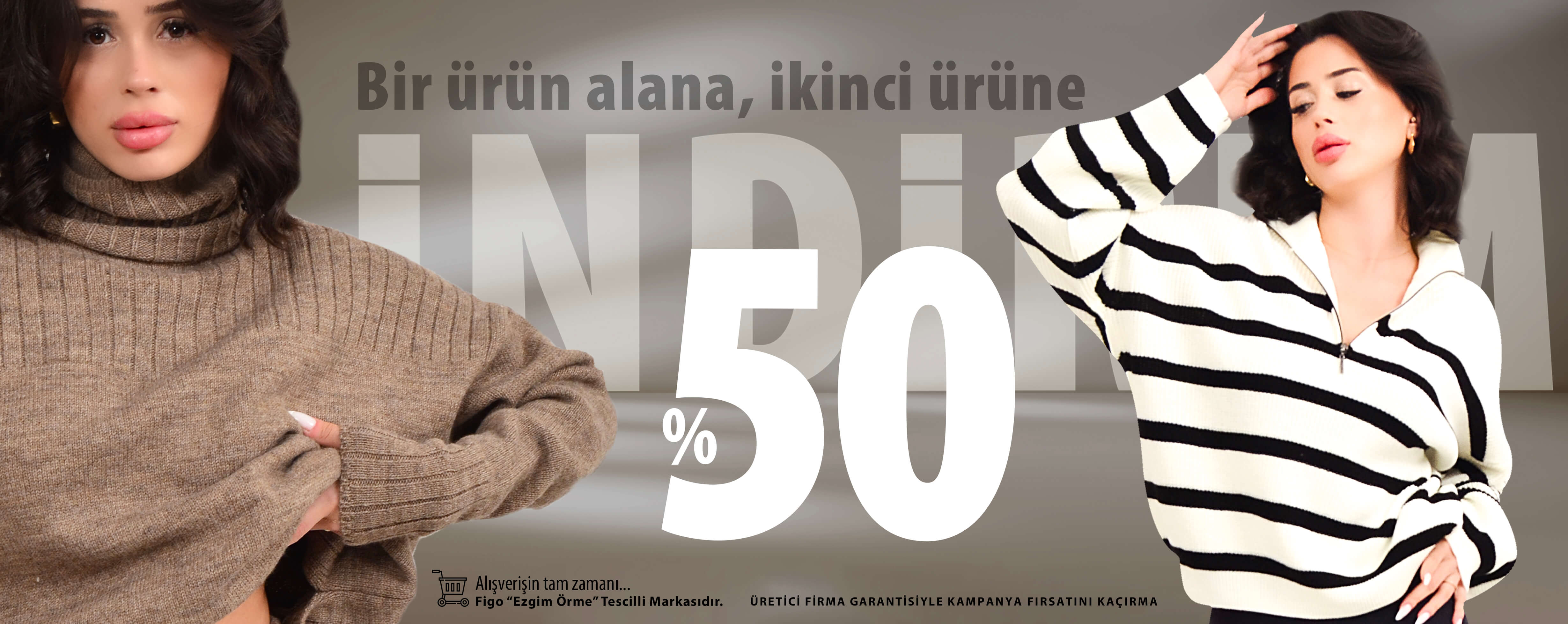 Bir ürün alana ikinci ürüne %50 indirim