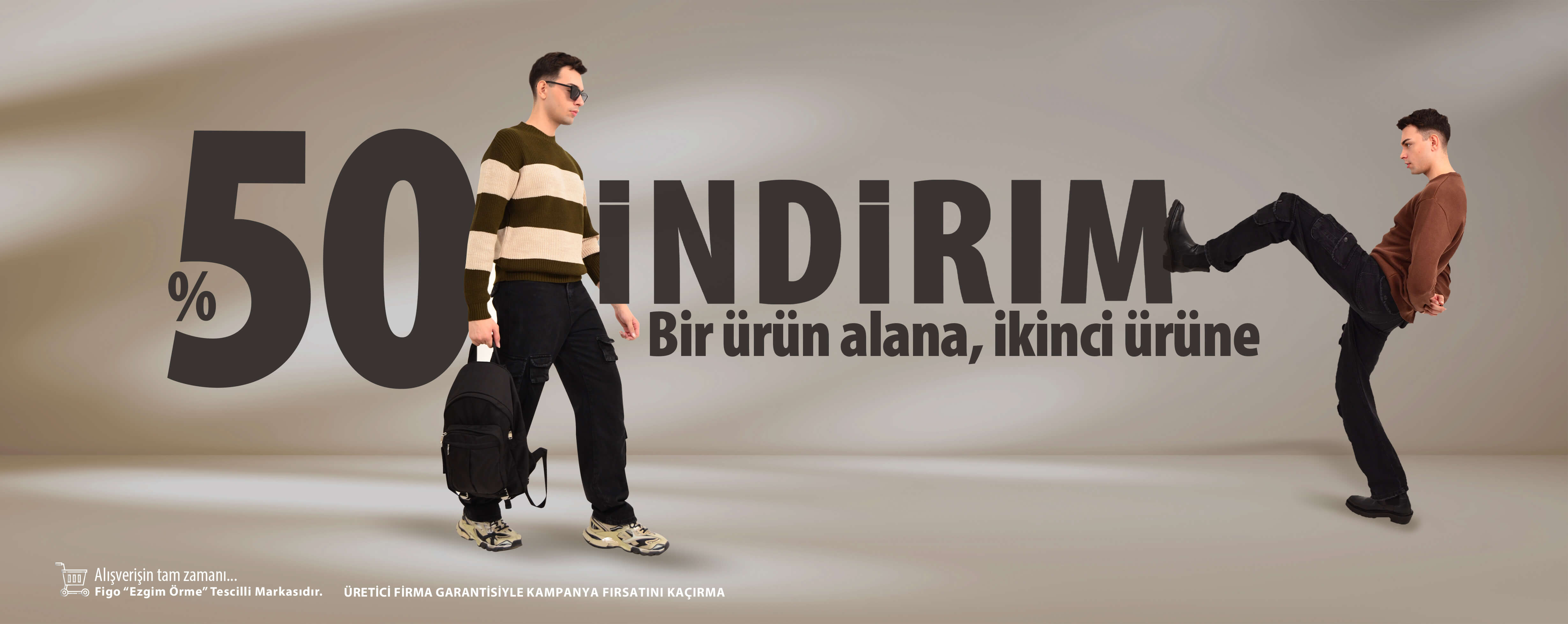 Bir ürün alana ikinci ürüne %50 indirim