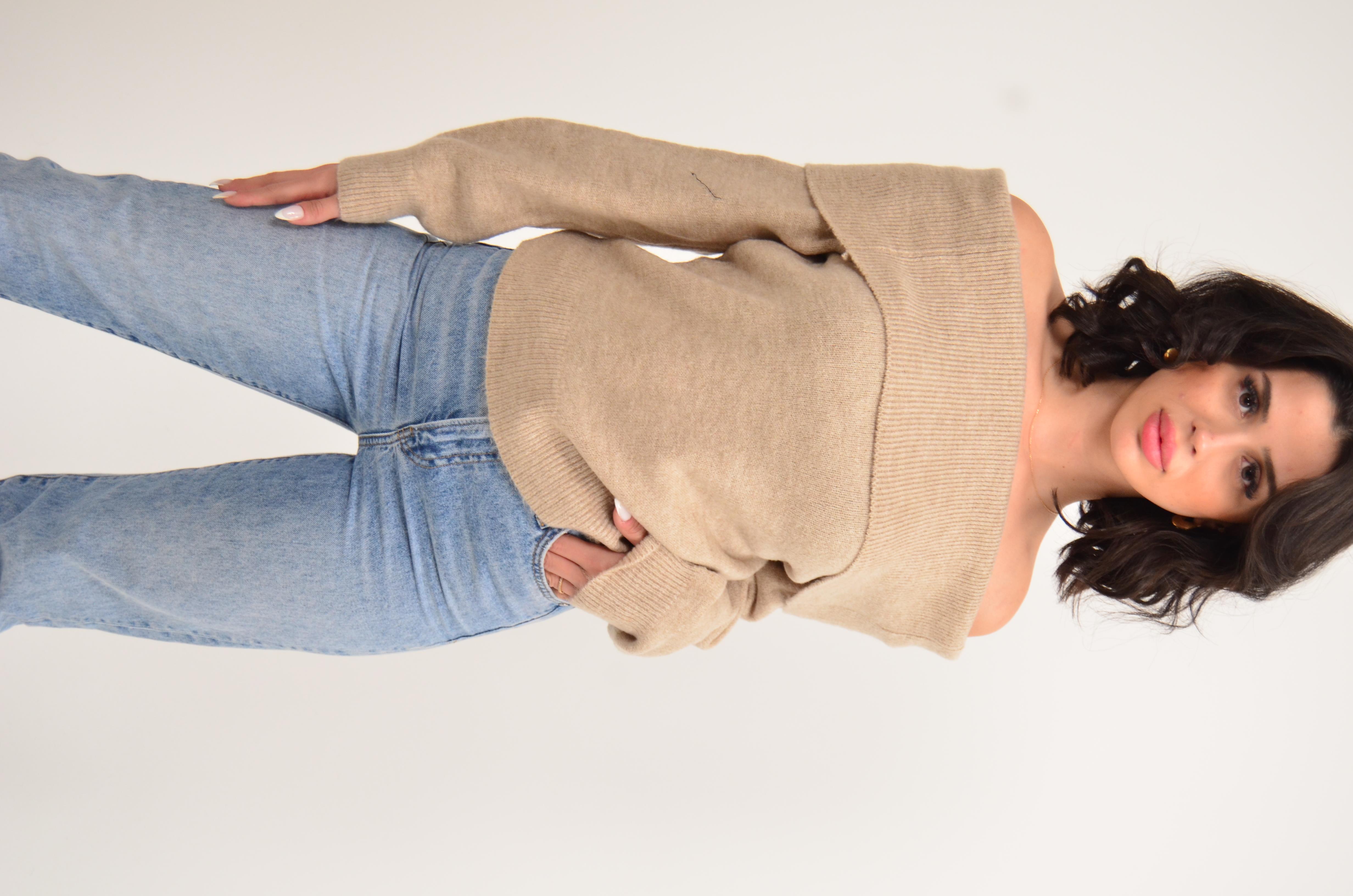 Açık Omuz Kadın Kazak