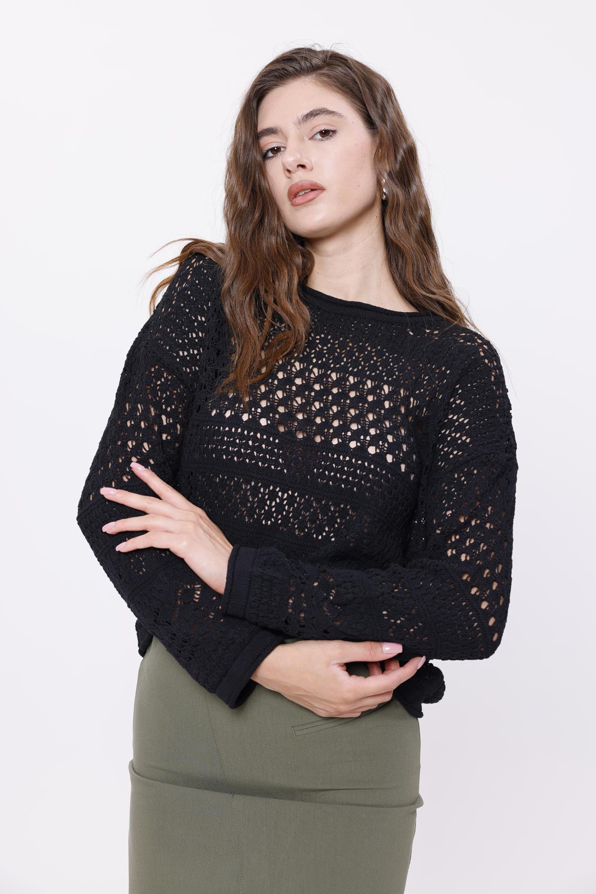 Ajurlu Triko Kadın Bluz