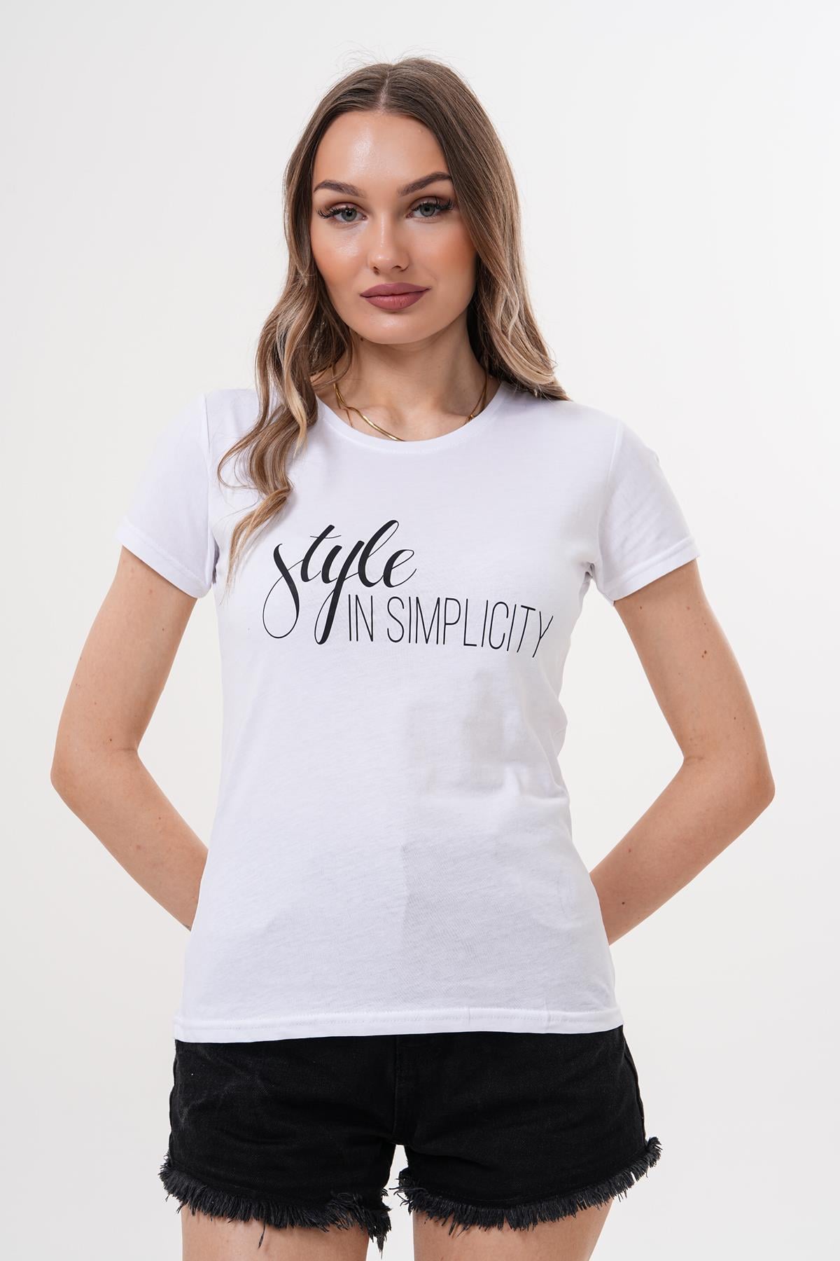 Baskılı Kadın T-Shirt