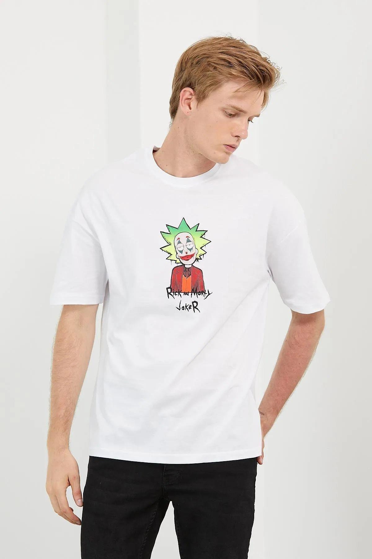 Erkek Baskılı Oversize T-shirt