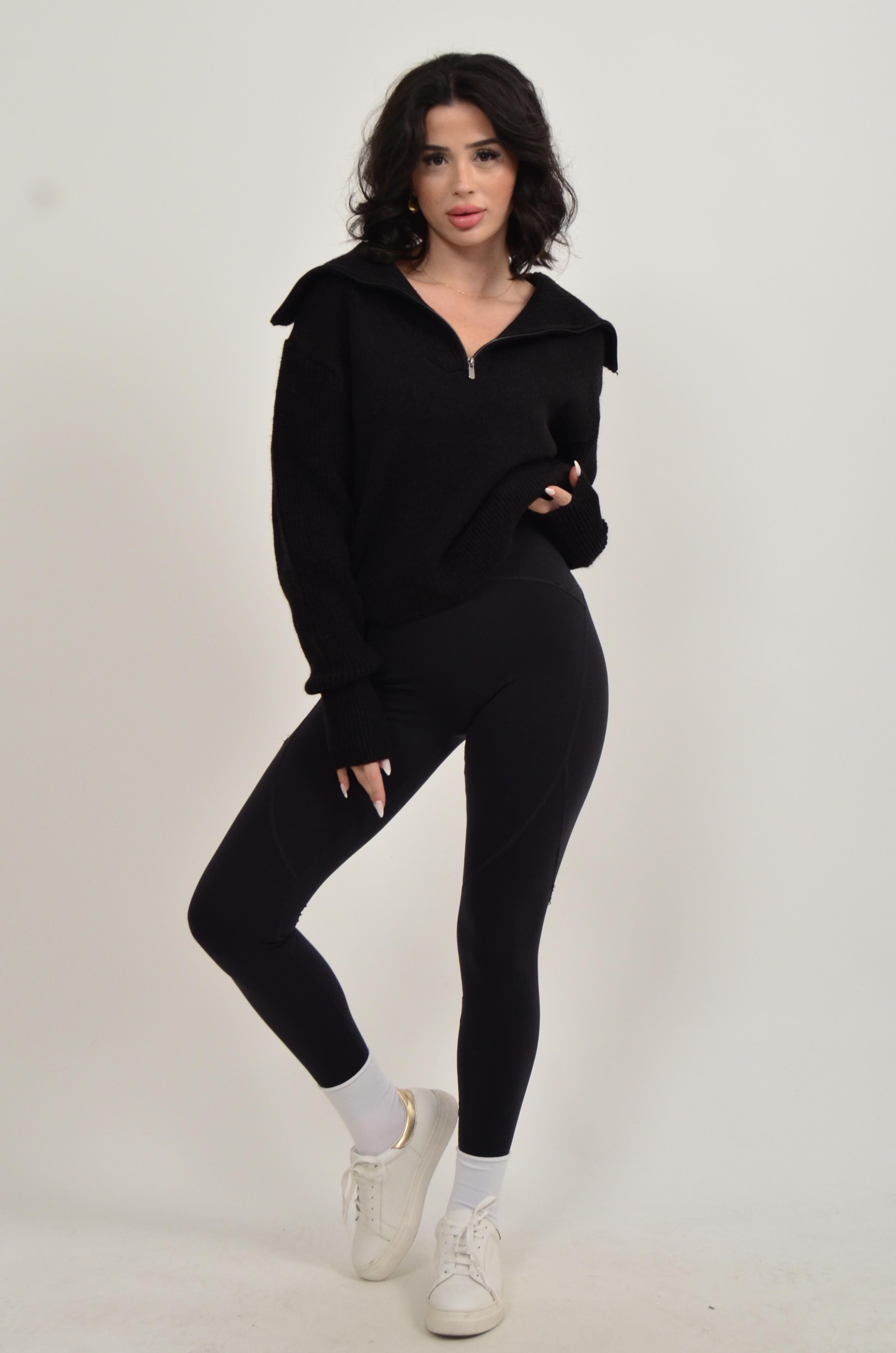 Yarım Fermuar Kadın Kazak