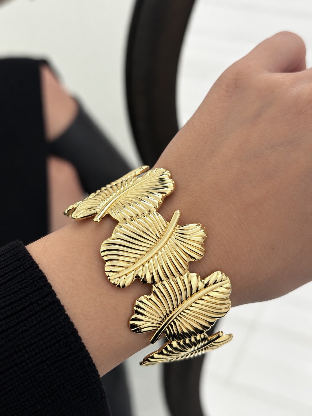 VIP Luxury Gold Kelepçe Bilezik