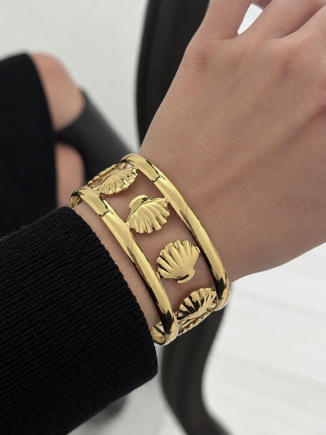 VIP Luxury Gold Kelepçe Bilezik